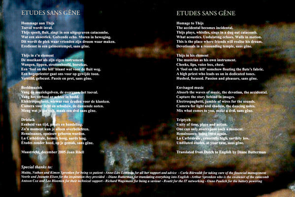 Thijs Van Leer : Etudes Sans Gêne (DVD-V, Ltd)