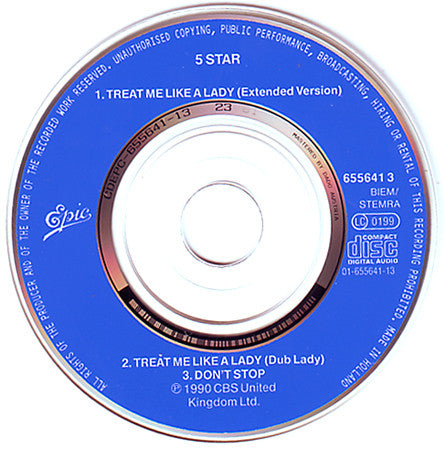 Five Star : Treat Me Like A Lady (CD, Mini, Maxi)