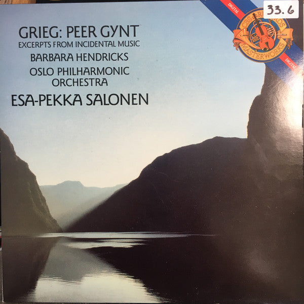 Edvard Grieg / Barbara Hendricks / Oslo Filharmoniske Orkester / Esa-Pekka Salonen : Peer Gynt Excerpts From The Incidental Music (LP, Album)
