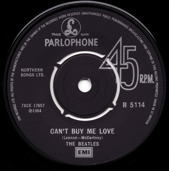 The Beatles : Can't Buy Me Love / You Can't Do That (7", Single, Mono, RE)