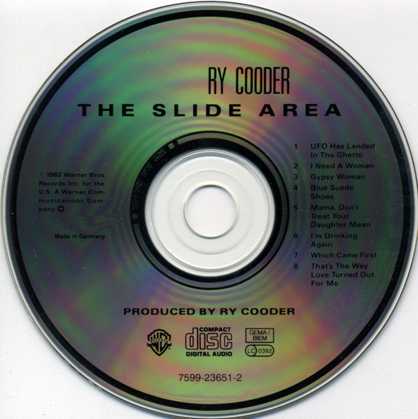 Ry Cooder : The Slide Area (CD, Album)
