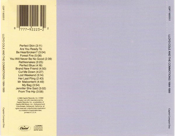 Lloyd Cole & The Commotions : 1984-1989 (CD, Comp)