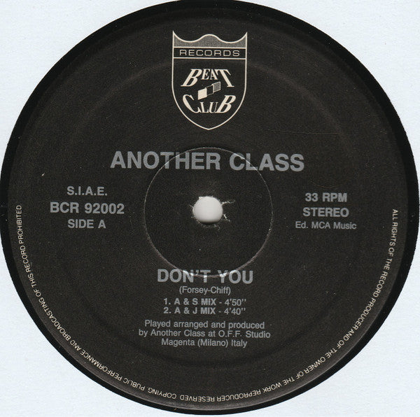 Another Class : Don't You (12")