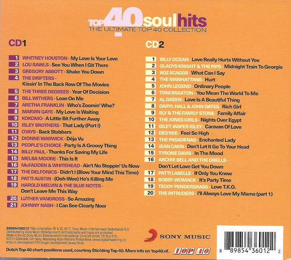 Various : Top 40 Soul Hits (the ultimate top 40 collection) (2xCD, Comp)