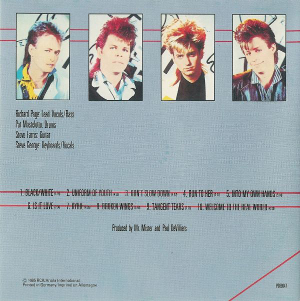 Mr. Mister : Welcome To The Real World (CD, Album)