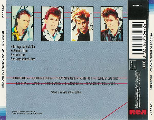 Mr. Mister : Welcome To The Real World (CD, Album)