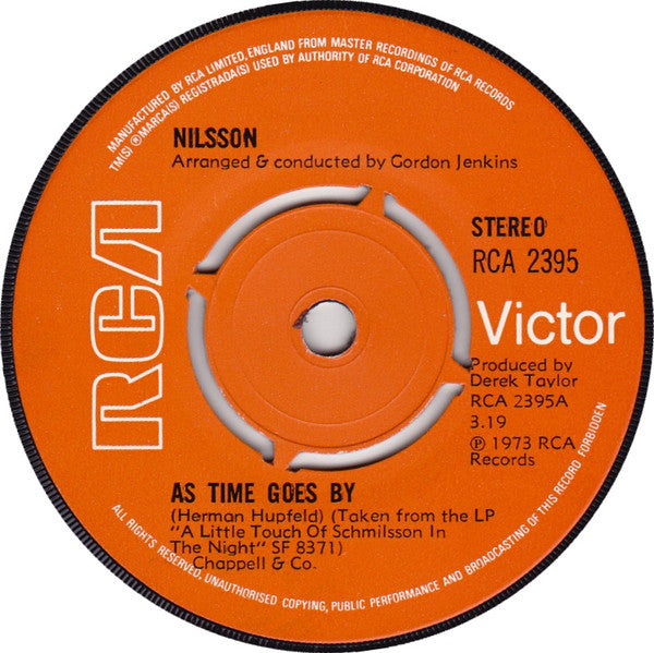 Harry Nilsson : As Time Goes By (7", Single)