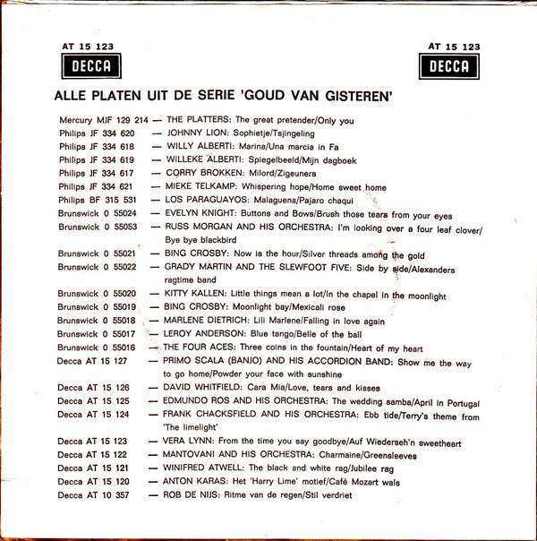 Vera Lynn : From The Time You Say Goodbye / Auf Wiederseh'n Sweetheart (7", Single, RE, 3-P)
