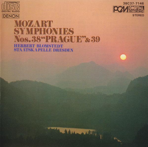 Wolfgang Amadeus Mozart - Herbert Blomstedt, Staatskapelle Dresden : Symphonies Nos. 38 "Prague" & 39 (CD, Album, RE)