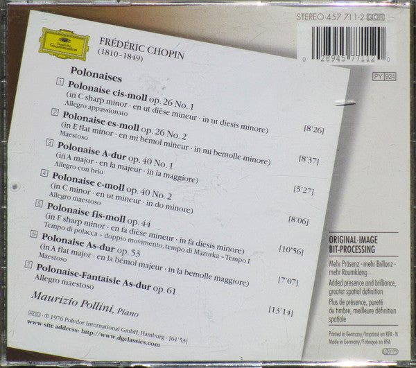 Frédéric Chopin - Maurizio Pollini : Polonaises (CD, Album, RE, RM)