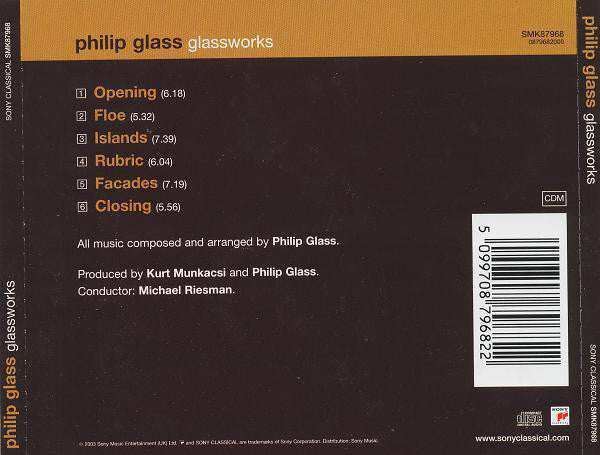 Philip Glass : Glassworks (CD, Album, RE)