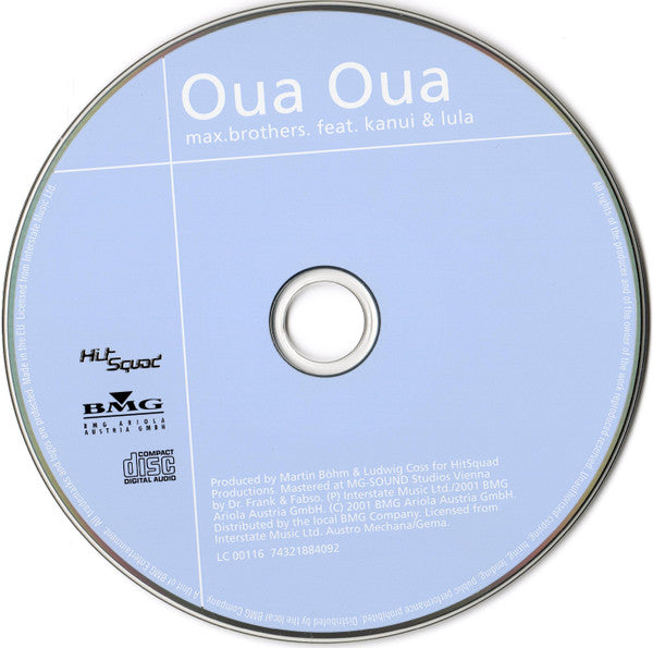 Max.Brothers. Feat. Kanui & Lula : Oua Oua (CD, Maxi)
