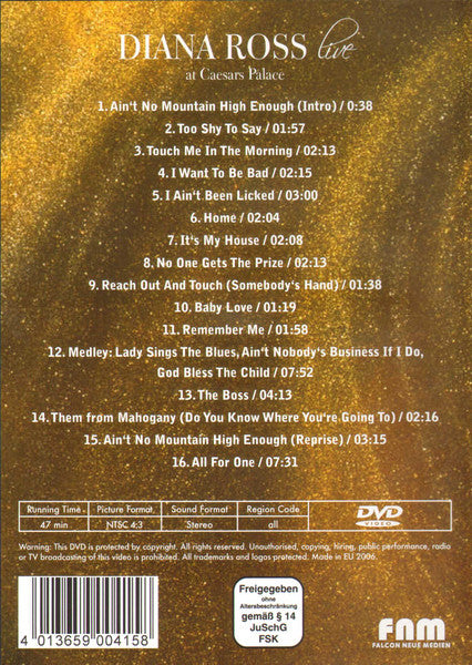 Diana Ross : Live At Caesars Palace (DVD-V)