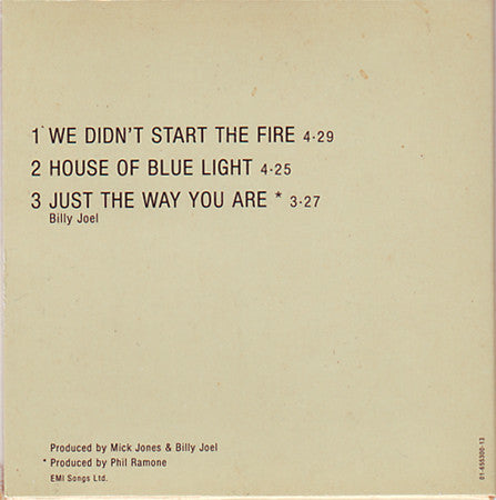 Billy Joel : We Didn't Start The Fire (CD, Mini, Maxi)