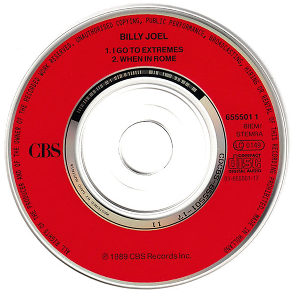 Billy Joel : I Go To Extremes (CD, Mini, Single)