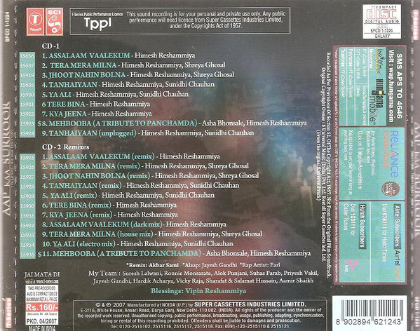 Himesh Reshammiya, Sameer : Aap Kaa Surroor (2xCD)