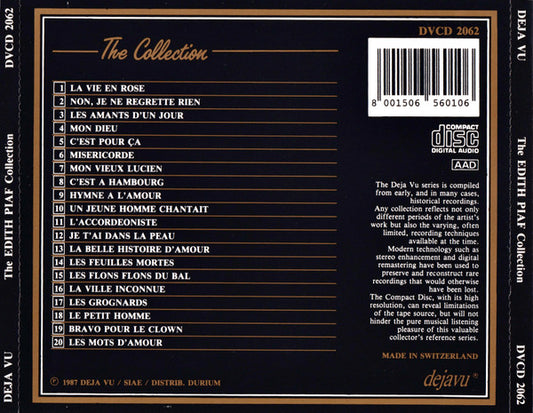 Edith Piaf : The Edith Piaf Collection - 20 Golden Greats (CD, Comp)
