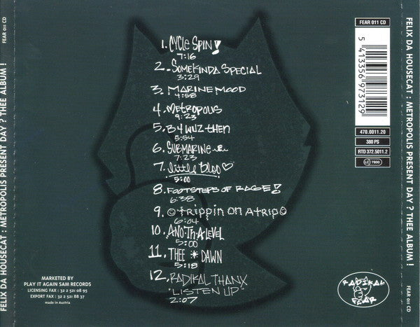 Felix Da Housecat : Metropolis Present Day? "Thee Album" (CD, Album)