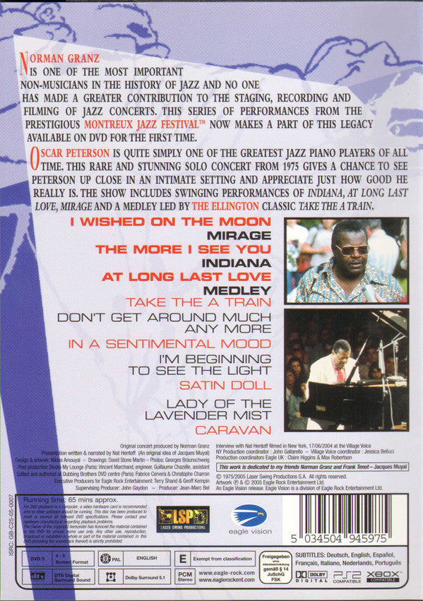 Oscar Peterson : Solo'75 (DVD-V, RM, Multichannel, PAL)