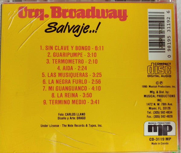 Orquesta Broadway : Salvaje (CD, Album, RE)