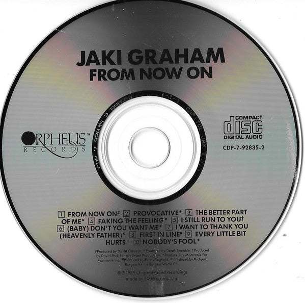 Jaki Graham : From Now On (CD, Album)