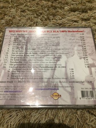 Het Nieuwe Trio : Bla Bla Bla: 100% Herkenbaar! (CD, Album)