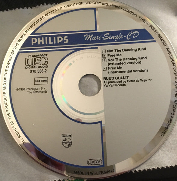 Ruud Gullit : Not The Dancing Kind (CD, Maxi)
