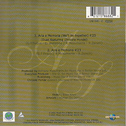 Alessandro Safina Featuring Chrissie Hynde : Aria E Memoria (We'll Be Together) (CD, Single, Car)