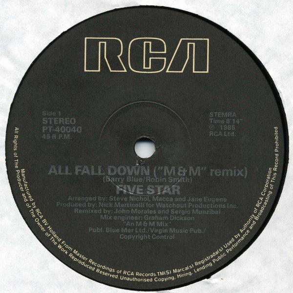 Five Star : All Fall Down (12")