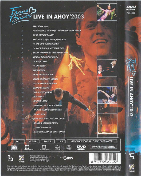 Frans Bauer : Live In Ahoy 2003 (DVD-V, PAL)