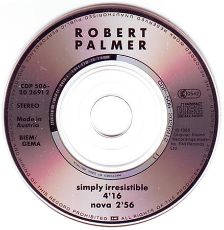 Robert Palmer : Simply Irresistible (CD, Mini, Single)