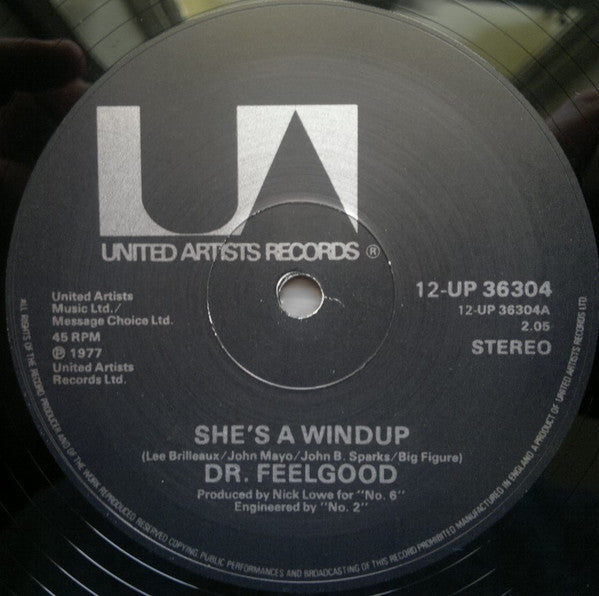 Dr. Feelgood : She's A Windup (12", Single, Ltd, S/Edition)