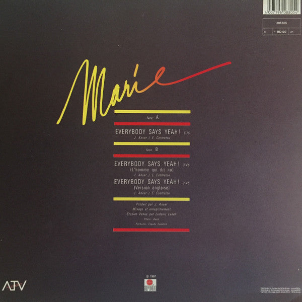 Marie (13) : Everybody Says Yeah! (12", Maxi)