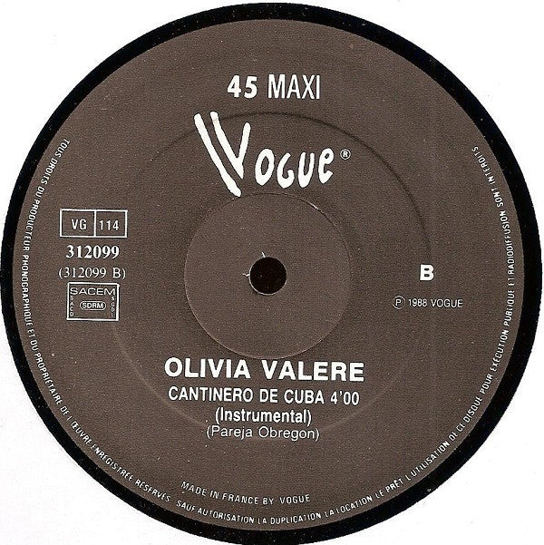 Olivia Valere : Cantinero De Cuba (12", Maxi)