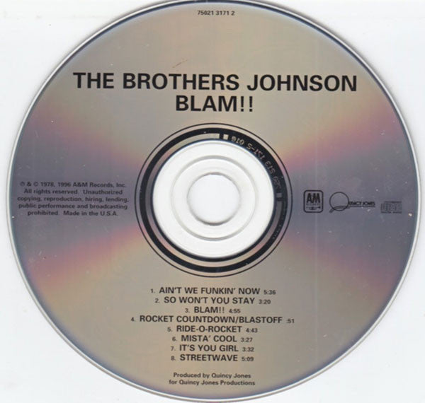 Brothers Johnson : Blam!! (CD, Album, RE, RM)