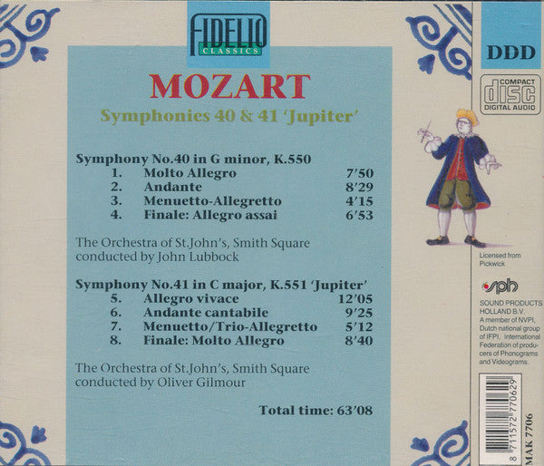 Wolfgang Amadeus Mozart : Symphonies 40 & 41 'Jupiter' (CD)