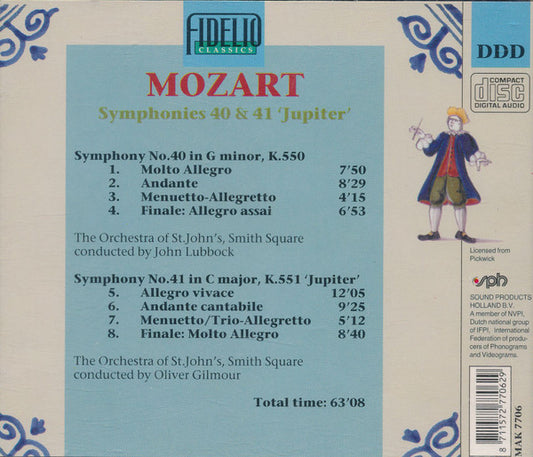 Wolfgang Amadeus Mozart : Symphonies 40 & 41 'Jupiter' (CD)