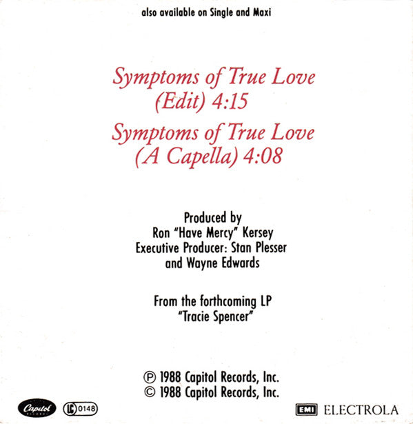 Tracie Spencer : Symptoms Of True Love (CD, Mini, Single)