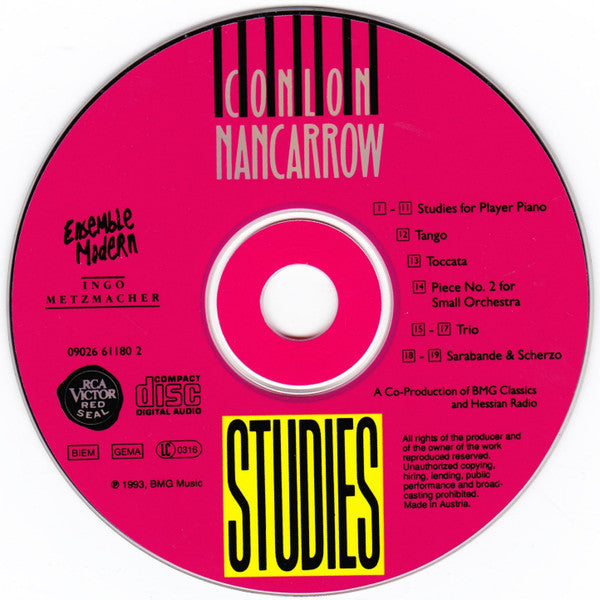 Conlon Nancarrow - Ensemble Modern, Ingo Metzmacher : Studies (CD, Album)