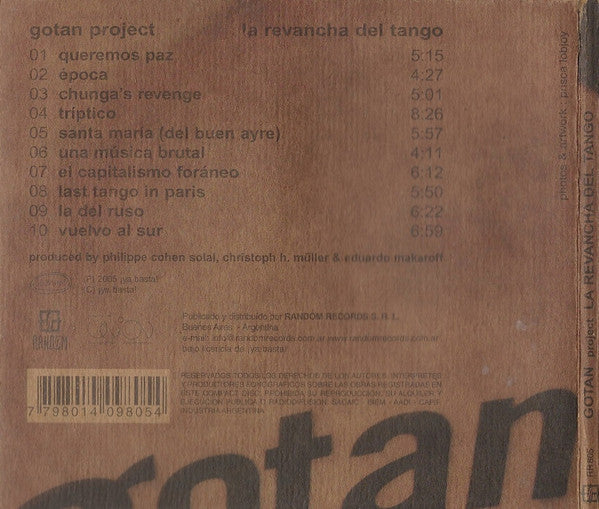 Gotan Project : La Revancha Del Tango (CD, Album, RP)