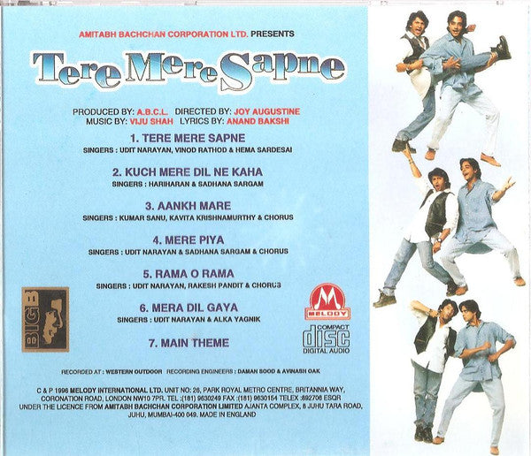Viju Shah, Anand Bakshi : Tere Mere Sapne (CD)