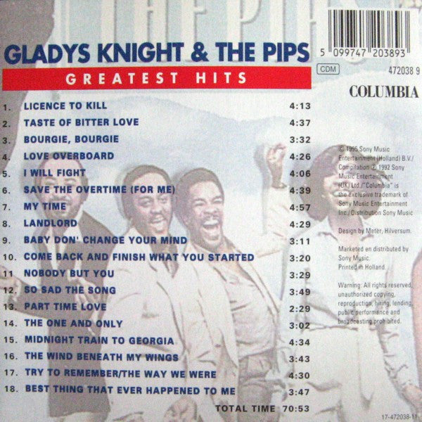 Gladys Knight And The Pips : Greatest Hits (2xCD, Comp)