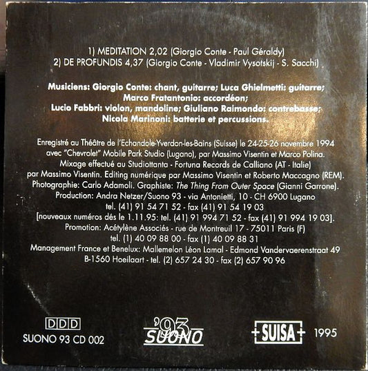 Giorgio Conte : Giorgio Conte (CD, Single, Promo, Car)