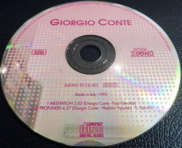 Giorgio Conte : Giorgio Conte (CD, Single, Promo, Car)