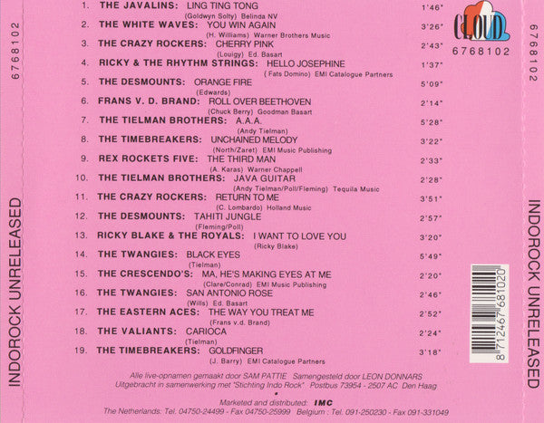 Various : Indorock Unreleased (CD, Album, Comp)