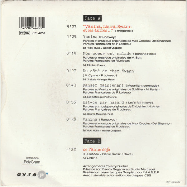 Dave (13) : Vanina, Laura, Swann Et Les Autres... (7", Single)