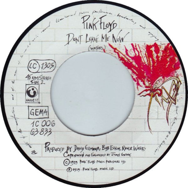 Pink Floyd : Run Like Hell (7", Single)