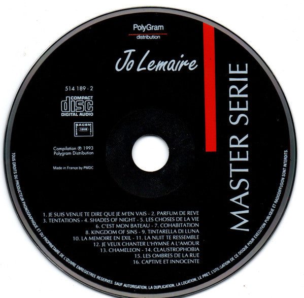 Jo Lemaire : Jo Lemaire (CD, Comp)