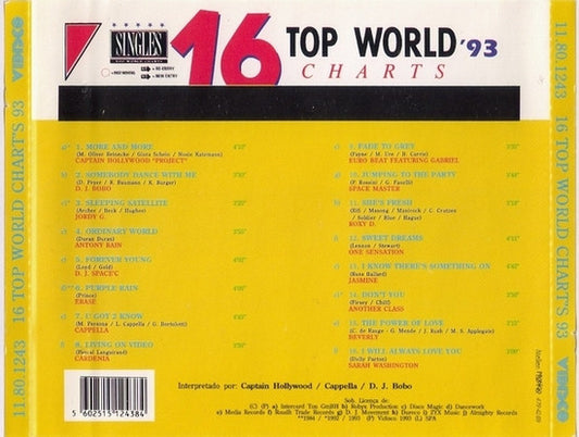 Various : 16 Top World Charts '93 (CD, Comp)