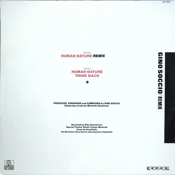 Gino Soccio : Human Nature (Remix) (12")